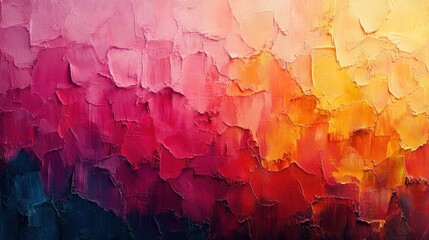 Abstract Impasto Painting: A Symphony of Warm Hues