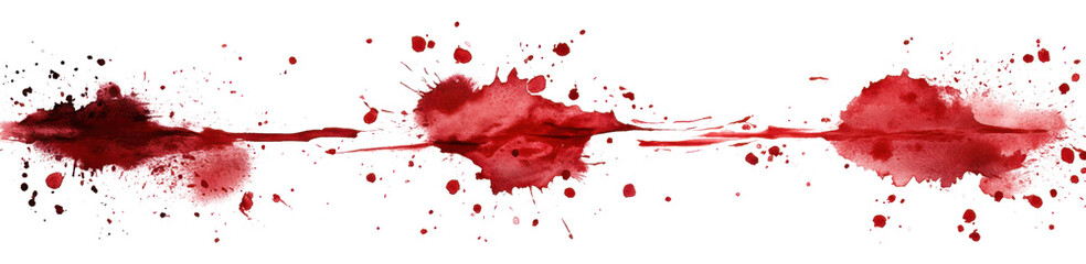blood splatter - red ink spray on white background