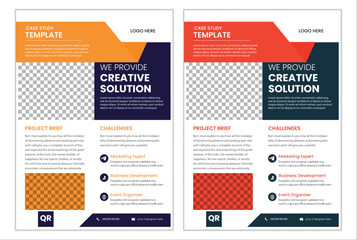 New Creative Corporate & Business Flyer Brochure Template Design, a bundle of 2 templates of different colors a4 flyer template,perfect for creative professional business flyer vector template modern
