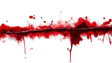 blood splatter texture - red dripping paint on white background