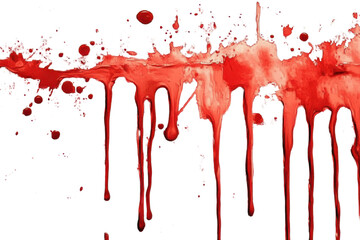 blood dripping texture - red splashes on white background