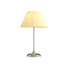 Obraz premium Elegant Pleated Shade Table Lamp with Silver Base