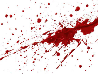 red blood splatter on white background