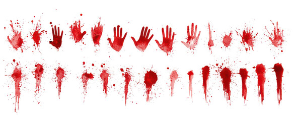 bloody handprints and splatter - horror graphic design