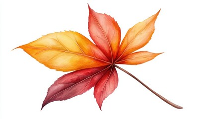 Isolated leaf on white, a detailed macro capture of nature's simple beauty for design and education