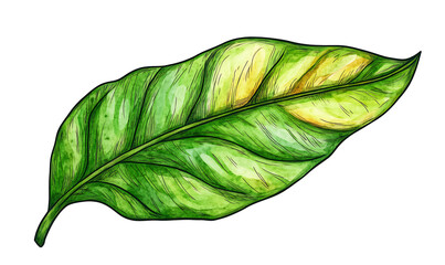 Fototapeta premium flowers and leaves in pictures illustrator2D