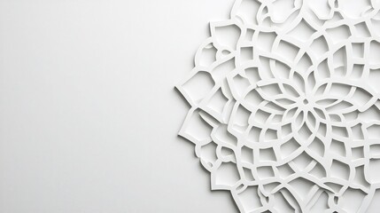 White Mandala on White Background