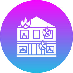 Obraz premium House Fire Icon