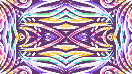 gradient flower and leaf art pattern of indonesian culture traditional tenun batik ethnic dayak ornament for wallpaper ads background