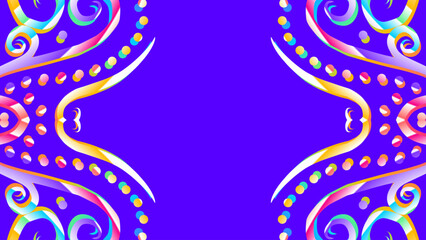 gradient flower and leaf art pattern of indonesian culture traditional tenun batik ethnic dayak ornament for wallpaper ads background