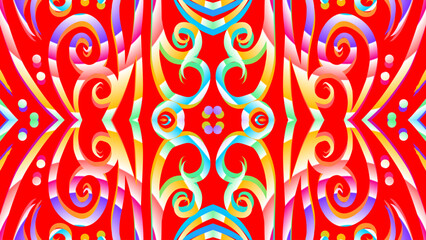 gradient flower and leaf art pattern of indonesian culture traditional tenun batik ethnic dayak ornament for wallpaper ads background