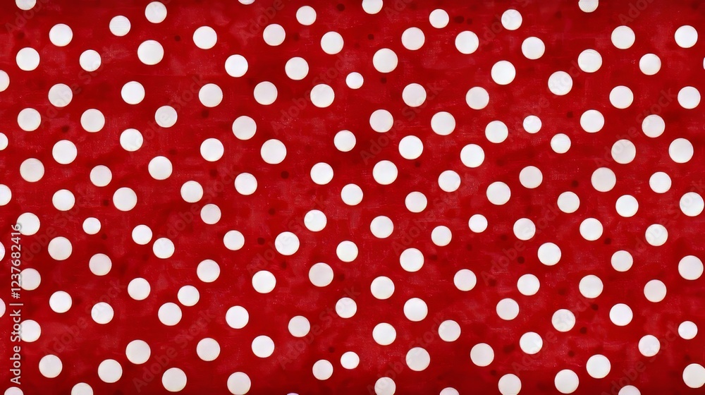 Aufkleber red background white polka dots pattern texture design