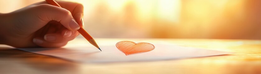 Closeup of hand writing with pencil on paper, a detailed view of notetaking person