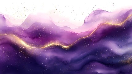 Obraz premium Dreamy Purple Watercolor Pattern