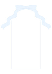 ブルーのリボンアーチ型フレーム★PNG