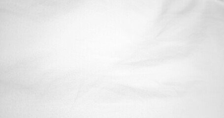 White wave fabric on isolated. Abstract curved silk background and copy space.