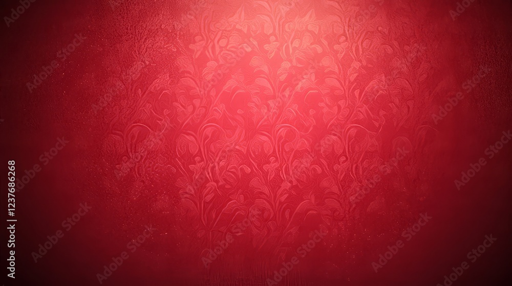 Poster Red Damask Pattern Background Texture Image