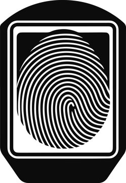 recommend clip art: biometric scanner silhouette vector illustration