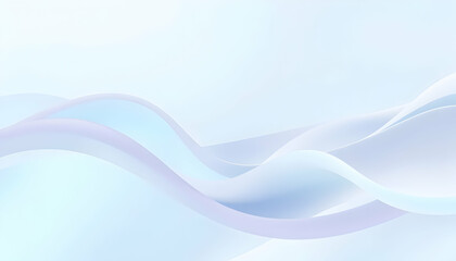 Obraz premium Ethereal flowing waves, soft pastel colors, minimalist abstract background, gentle gradients, soothing blue and lavender hues, smooth curved lines, tranquil atmosphere, light and airy composition, del