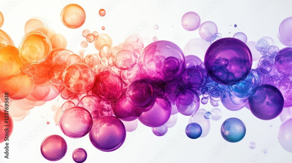 Aufkleber vibrant colorful abstract blobs with gradient effects. smooth and modern artistic shapes.