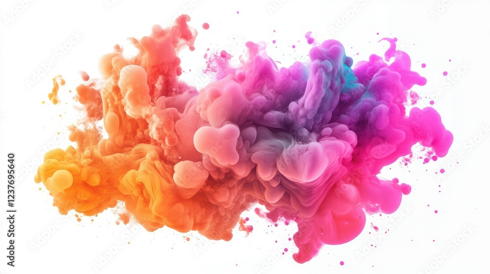 Aufkleber vibrant colorful abstract blobs with gradient effects. smooth and modern artistic shapes.