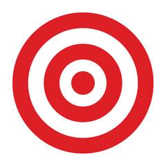 Red and white bullseye target icon
