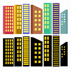 Abstract Vibrant Cityscape Illustration With Gradient Colors