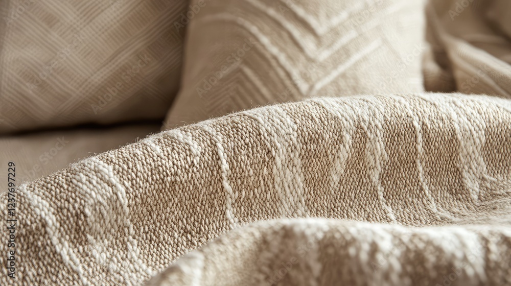 Poster warm beige tone with crisp diagonal striping, adding a stylish linear texture.