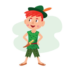 Peter Pen icon clipart avatar logotype isolated illustration