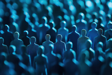 Obraz premium Abstract business people crowd walking
