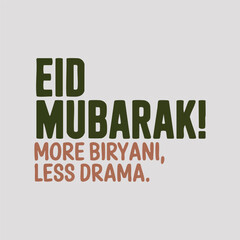 Eid Mubarak Typography design