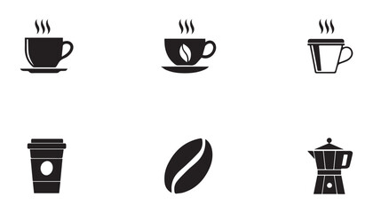 Coffee and coffee cup icon set