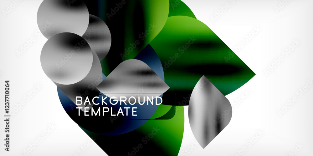 Aufkleber bright circles with shadows abstract background