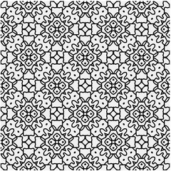 Seamless pattern with repeating abstract shapes.Black and white texture.Design element for prints, decoration, cover, textile,wallpaper, background, wrapping paper, clothing, fabric, package, cards.