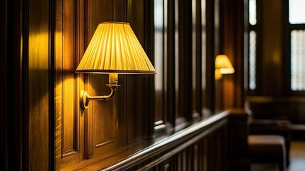 A dimly lit room gradually brightening as a lamp is turned on