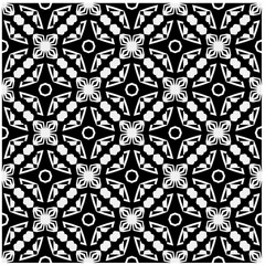 Seamless pattern with repeating abstract shapes.Black and white texture.Design element for prints, decoration, cover, textile,wallpaper, background, wrapping paper, clothing, fabric, package, cards.