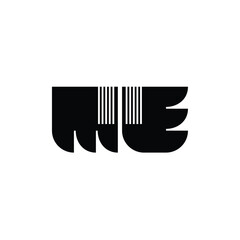 WE monogram logo design letter text name symbol monochrome logotype alphabet character simple logo