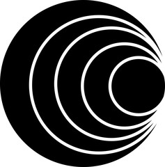 Concentric ripple circles icon . Seismic Earthquake alert radar. Radial signal, sonar wave, soundwave rings. touch effect or pulse, Vector graphic design elements isolated on transparent background,