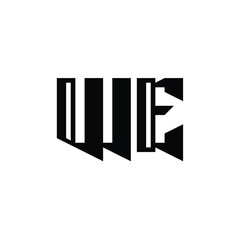 WE monogram logo design letter text name symbol monochrome logotype alphabet character simple logo