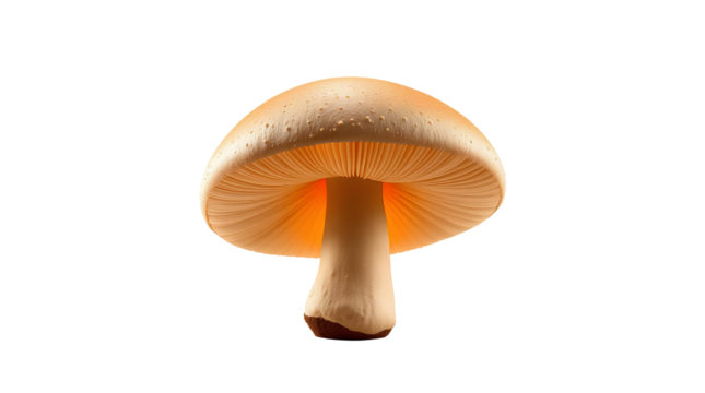 Photo of mushroom isolated on transparent background