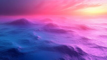 Dreamy Purple and Pink Ocean Sunset: A Serene Seascape