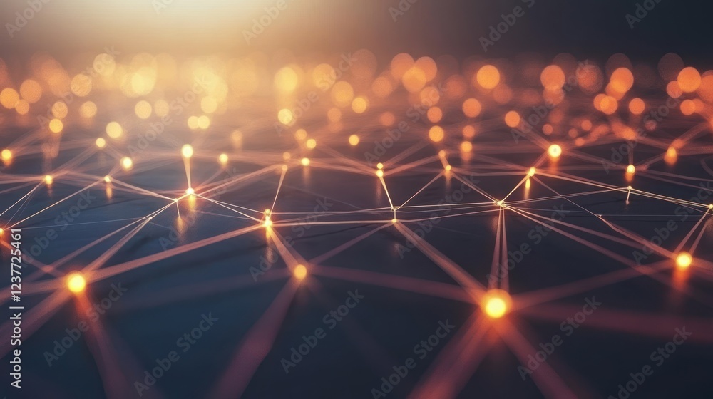 Poster global network connection abstract background