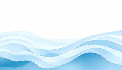 Fototapeta premium Abstract blue waves, fluid dynamic curves, smooth flowing lines, ethereal light effect, gradient blue background, minimalist design, soft glow, translucent shapes, underwater-inspired, digital art, ve