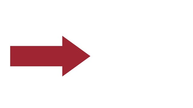 Animated Red squirrel arrow Moving arrows to the side. animatio