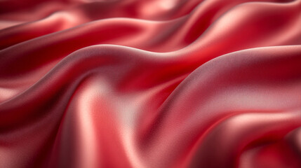 Obraz premium Luxurious red silk drapes flowing smoothly in soft light