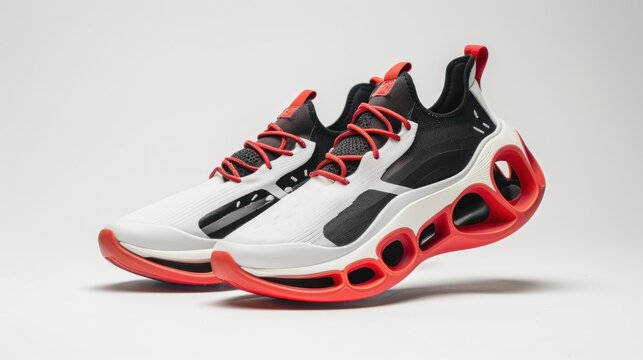 Dynamic and innovative sports shoes with adaptive fit, providing unmatched comfort,