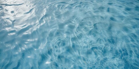 Obraz premium Pattern of blue floor mat creating ripples on wave pool water surface, reflections, ripples, surface, wave pool