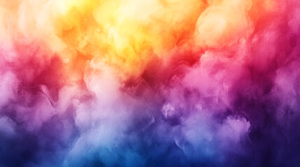 Colorful abstract smoke captures a vibrant blend of hues at sunset