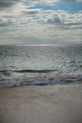 Summer vacation, holiday background of a tropical beach and blue sea. Hawaii beach.