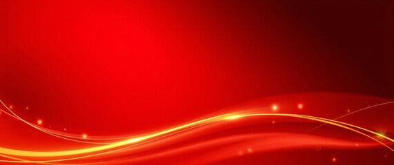 Fototapeta premium Luxury design style. Abstract curved red shape on red background with candle lighting effect and copy space for text.